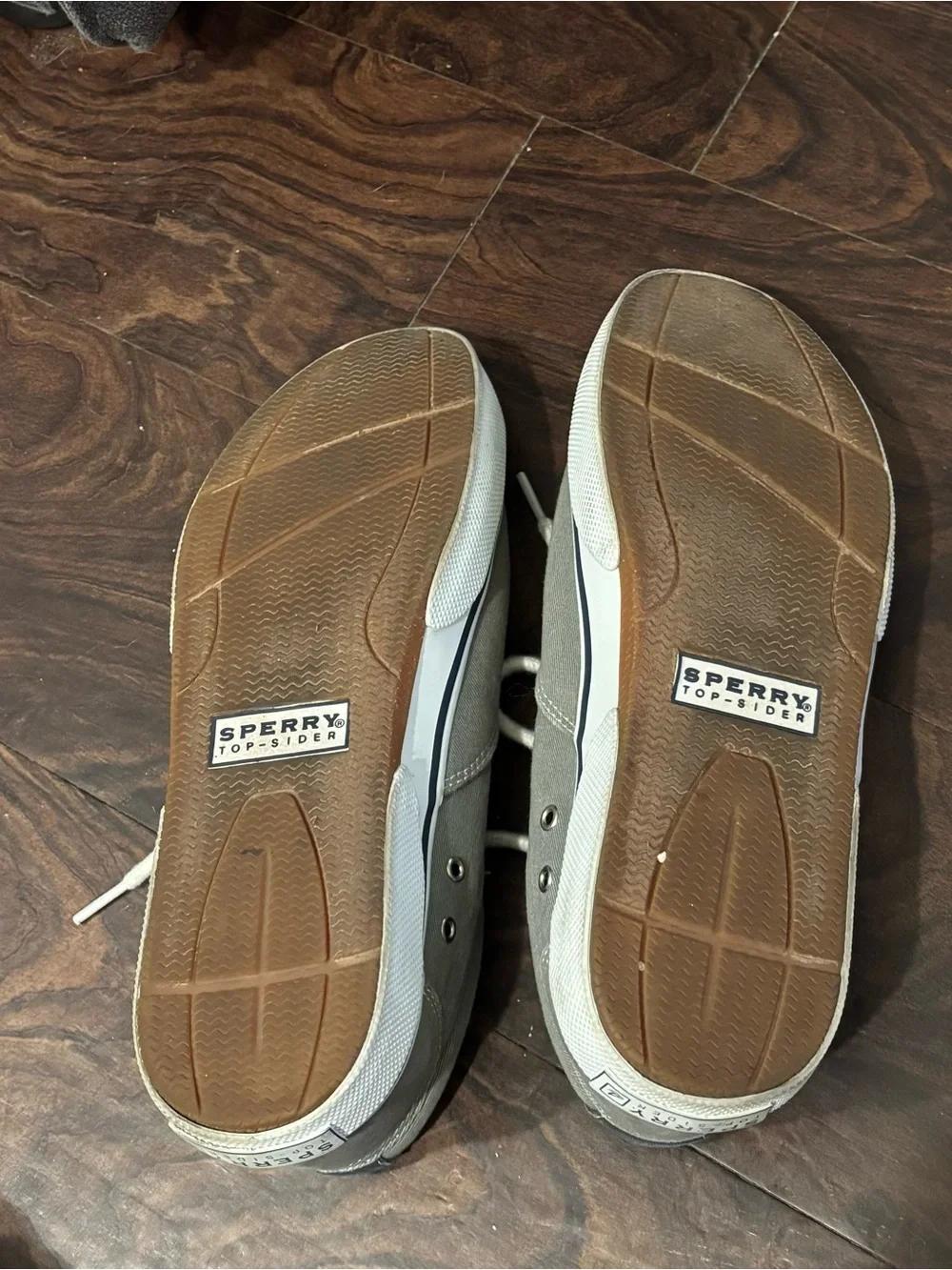 Sperry Men's Light Gray Canvas Boat Shoes